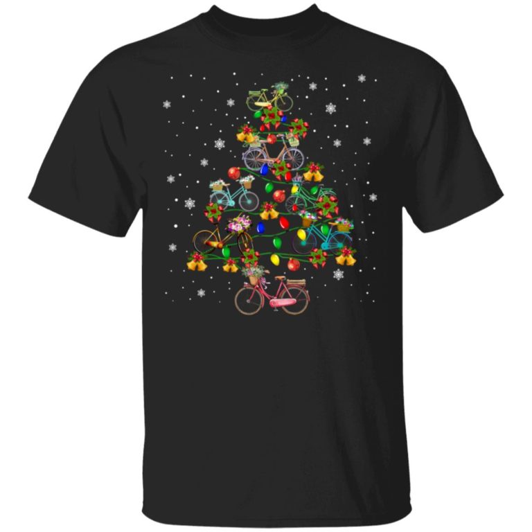 Bicycle Light Christmas Tree T-Shirts