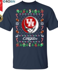 Houston Cougars Gratefull Dead Ugly Christmas Sweater, T Shirt