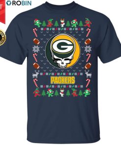Green Bay Packers Gratefull Dead Ugly Christmas Sweater, T Shirt Green Bay Packers Gratefull Dead Ugly Christmas Sweater, T Shirt
