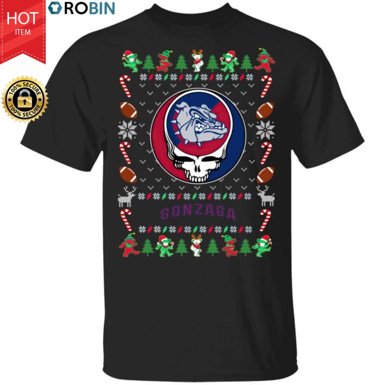 Gonzaga Bulldogs Gratefull Dead Ugly Christmas Sweater, T Shirt