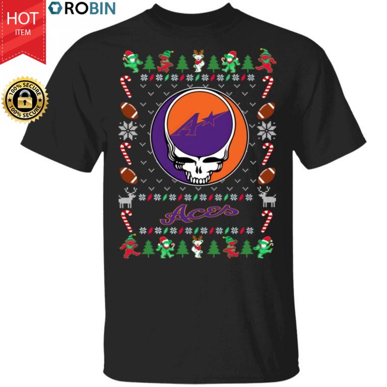 Evansville Purple Aces Gratefull Dead Ugly Christmas Sweater, T Shirt