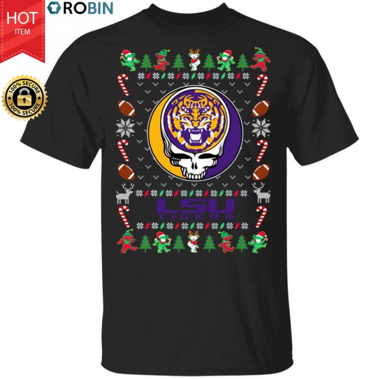LSU Tigers Gratefull Dead Ugly Christmas Sweater, T Shirt