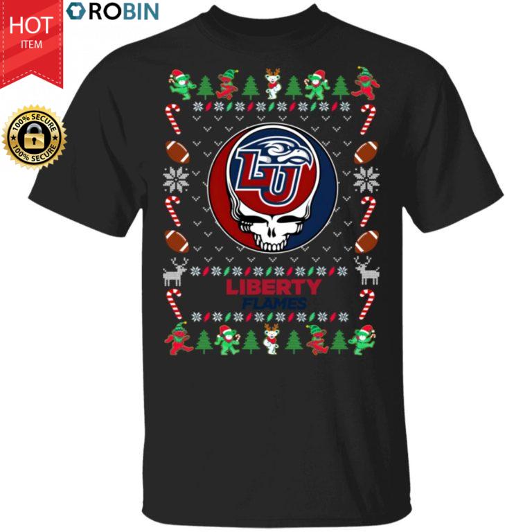 Liberty Flames Gratefull Dead Ugly Christmas Sweater, T Shirt