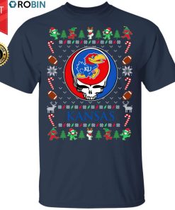Kansas Jayhawks Gratefull Dead Ugly Christmas Sweater, T Shirt
