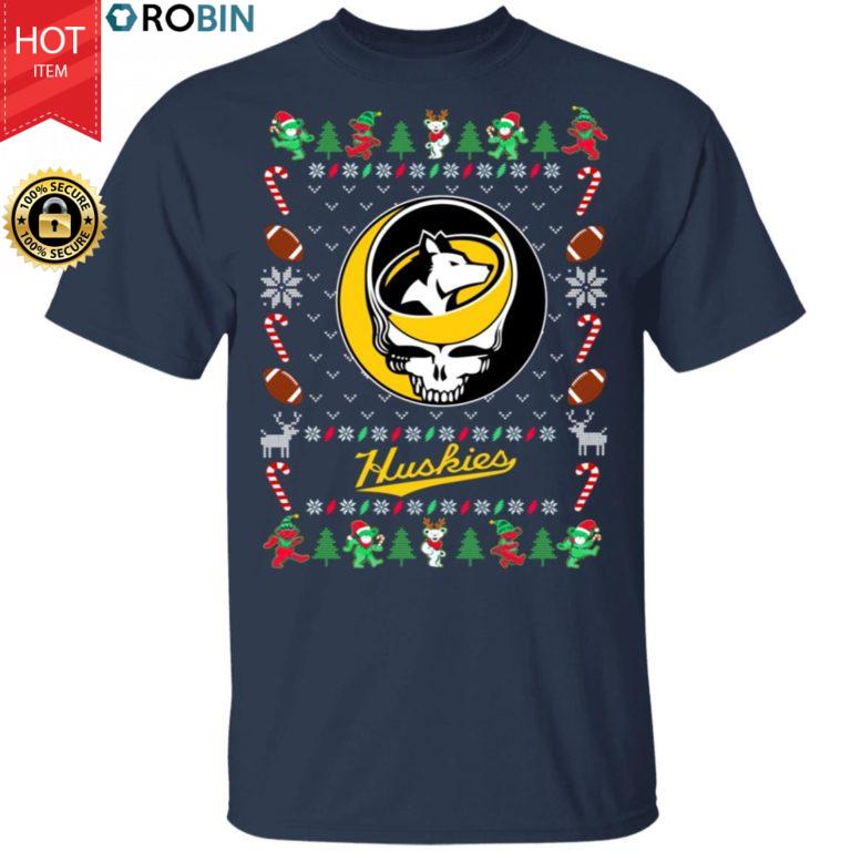 Michigan Tech Huskies Gratefull Dead Ugly Christmas Sweater, T Shirt