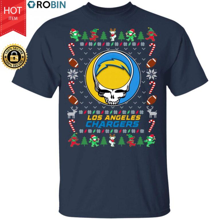 Los Angeles Chargers Gratefull Dead Ugly Christmas Sweater, T Shirt