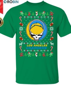 Los Angeles Chargers Gratefull Dead Ugly Christmas Sweater, T Shirt Los Angeles Chargers Gratefull Dead Ugly Christmas Sweater, T Shirt