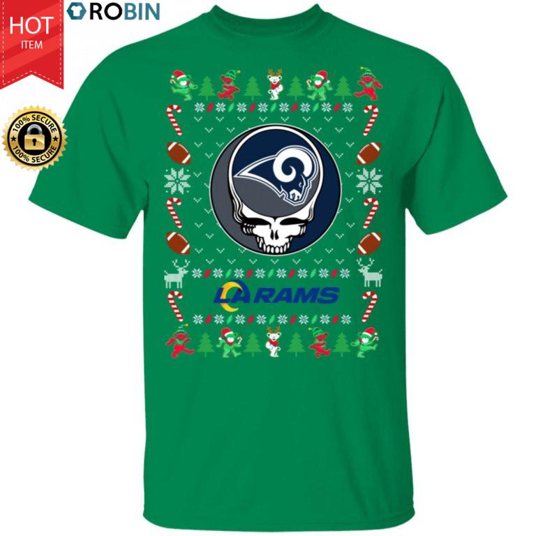 Los Angeles Rams Gratefull Dead Ugly Christmas Sweater, T Shirt