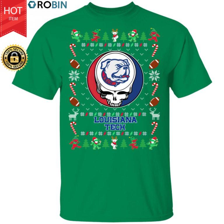 Louisiana Tech Bulldogs Gratefull Dead Ugly Christmas Sweater, T Shirt