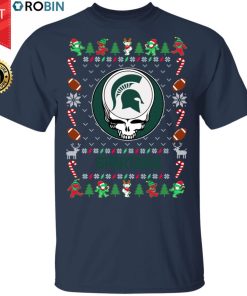 Michigan State Spartans Gratefull Dead Ugly Christmas Sweater, T Shirt Michigan State Spartans Gratefull Dead Ugly Christmas Sweater, T Shirt