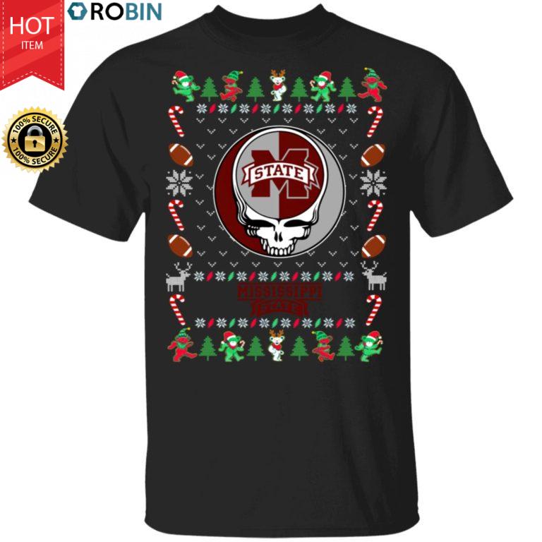 Mississippi State Bulldogs Gratefull Dead Ugly Christmas Sweater, T Shirt