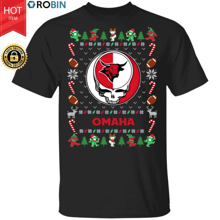 Nebraska Omaha Mavericks Gratefull Dead Ugly Christmas Sweater, T Shirt