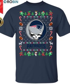 New England Patriots Gratefull Dead Ugly Christmas Sweater, T Shirt New England Patriots Gratefull Dead Ugly Christmas Sweater, T Shirt