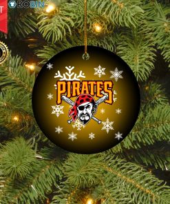 Pittsburgh Pirates Merry Christmas Circle Ornament