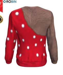 Rudolph On The Chest Dark Skin All-Over Printed Wool Sweater