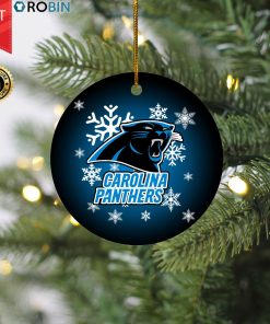 Carolina Panthers Christmas Merry Christmas Circle Ornament