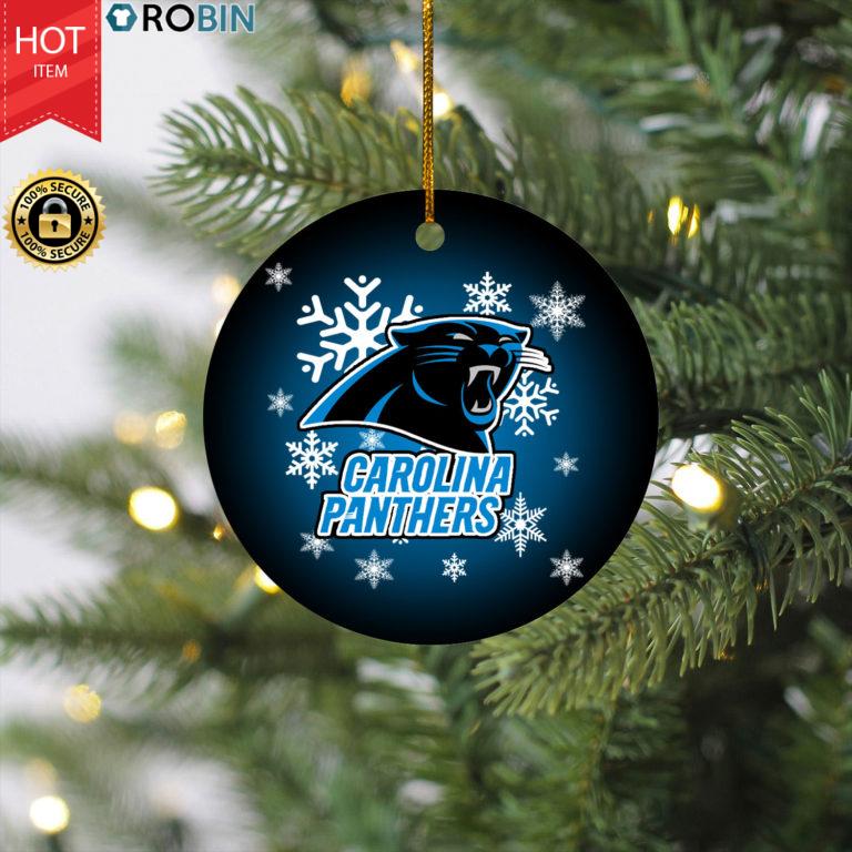 Carolina Panthers Christmas Merry Christmas Circle Ornament