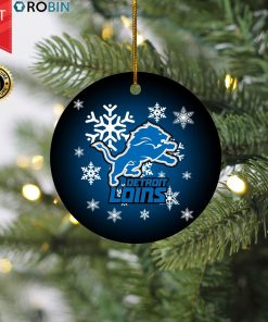 Detroit Lions Christmas Merry Christmas Circle Ornament Detroit Lions Christmas Merry Christmas Circle Ornament