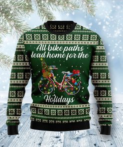 All Bike Paths Lead Home For e Holiday Christmas Wool Sweater All Bike Paths Lead Home For e Holiday Christmas Wool Sweater