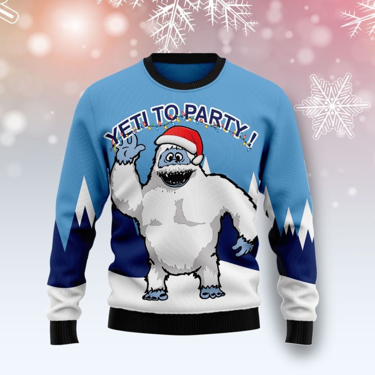Bigfoot Party Christmas Wool Sweater