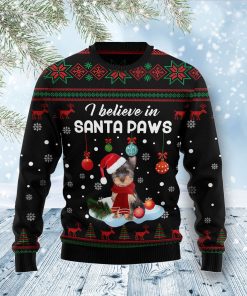 Yorkshire Terrier Santa Paw Christmas Wool Sweater