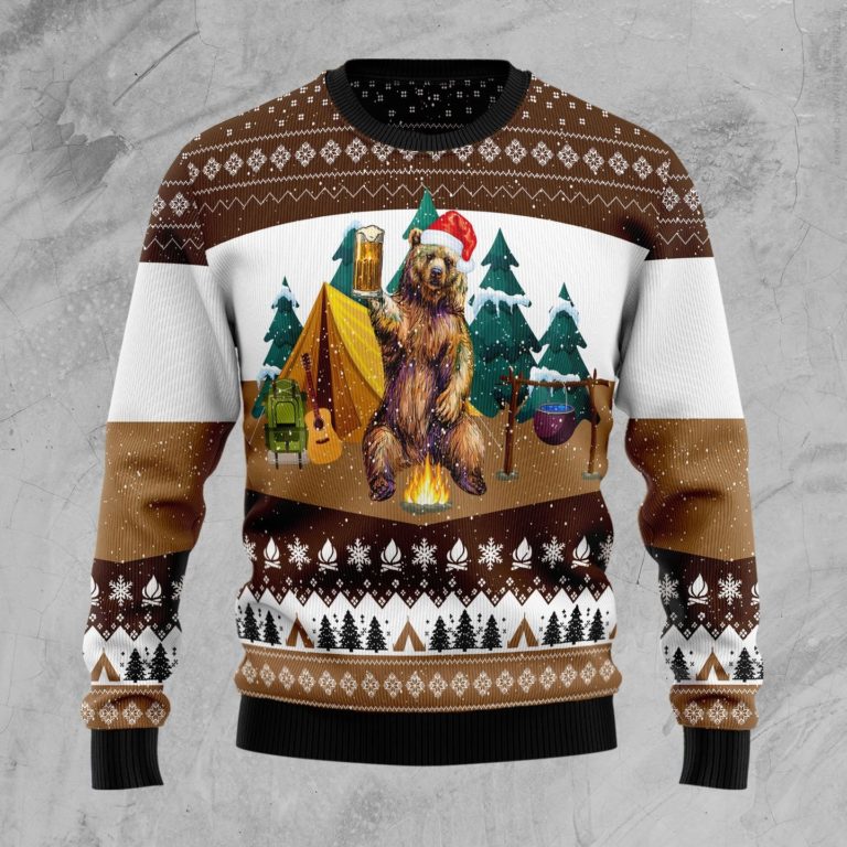 I Hate People Bear Christmas Wool Sweater