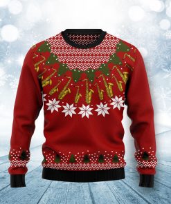 Saxophone Lover Christmas Wool Sweater Saxophone Lover Christmas Wool Sweater