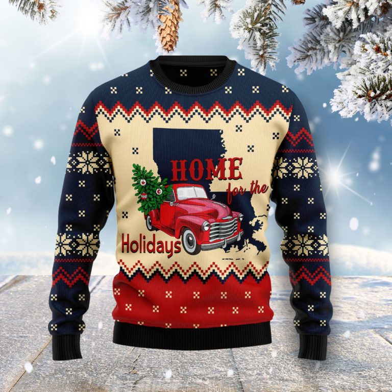Home For The Holidays Louisiana Christmas Wool Sweater