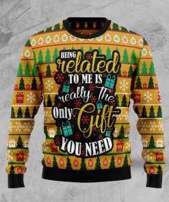 The Only Gift You Need Christmas Wool Sweater The Only Gift You Need Christmas Wool Sweater