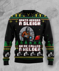Santa Needed A Sleigh So He Called A Welder Christmas Wool Sweater Santa Needed A Sleigh So He Called A Welder Christmas Wool Sweater
