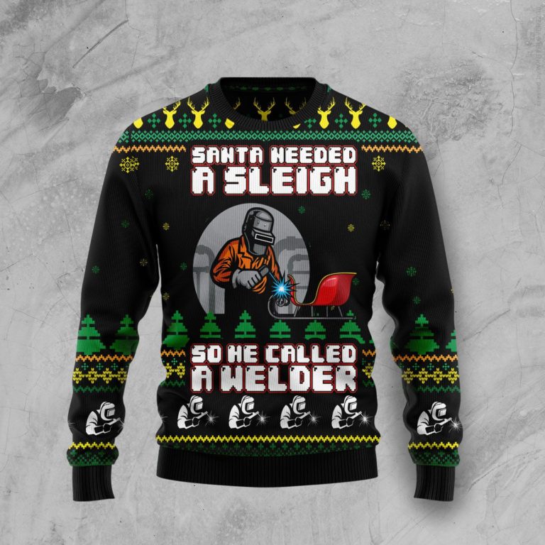 Santa Needed A Sleigh So He Called A Welder Christmas Wool Sweater