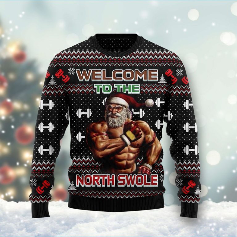 Welcome To The North Swole Christmas Wool Sweater