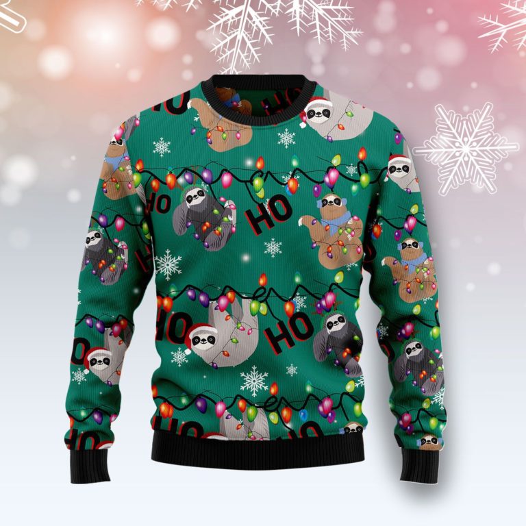 Sloth Hohoho Christmas Wool Sweater