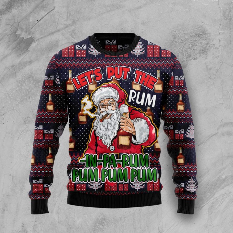 Let’s Put The Rum-in-pa-rum Pum Pum Pum Christmas Wool Sweater