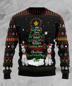 Siberian Husky Christmas Wool Sweater