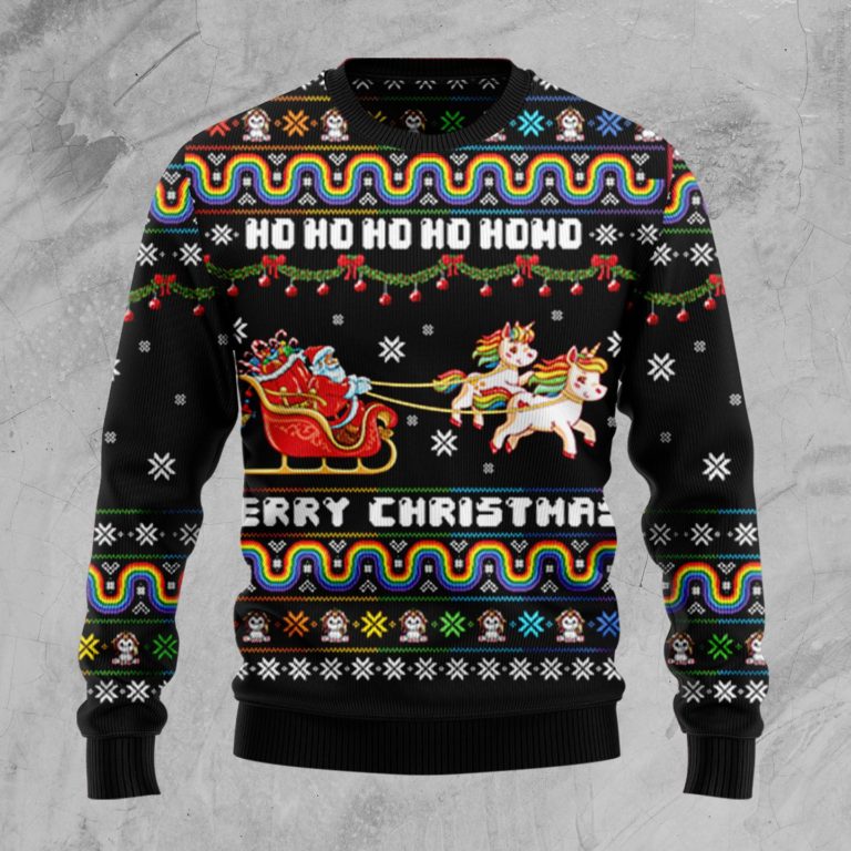 Unicorn Merry Christmas Christmas Wool Sweater