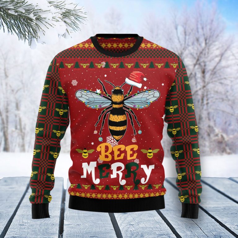 Bee Merry Christmas Wool Sweater