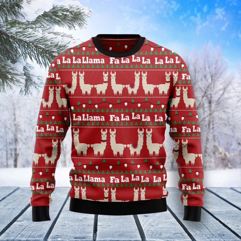 Llama Lalala Christmas Wool Sweater