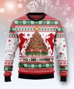 Horse Christmas Tree Christmas Wool Sweater