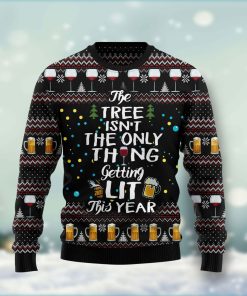 The Tree Isn’t The Only Thing Getting Lit Christmas Wool Sweater