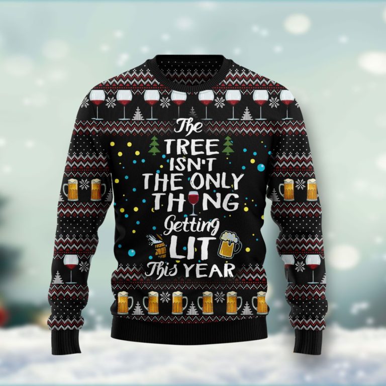 The Tree Isn’t The Only Thing Getting Lit Christmas Wool Sweater