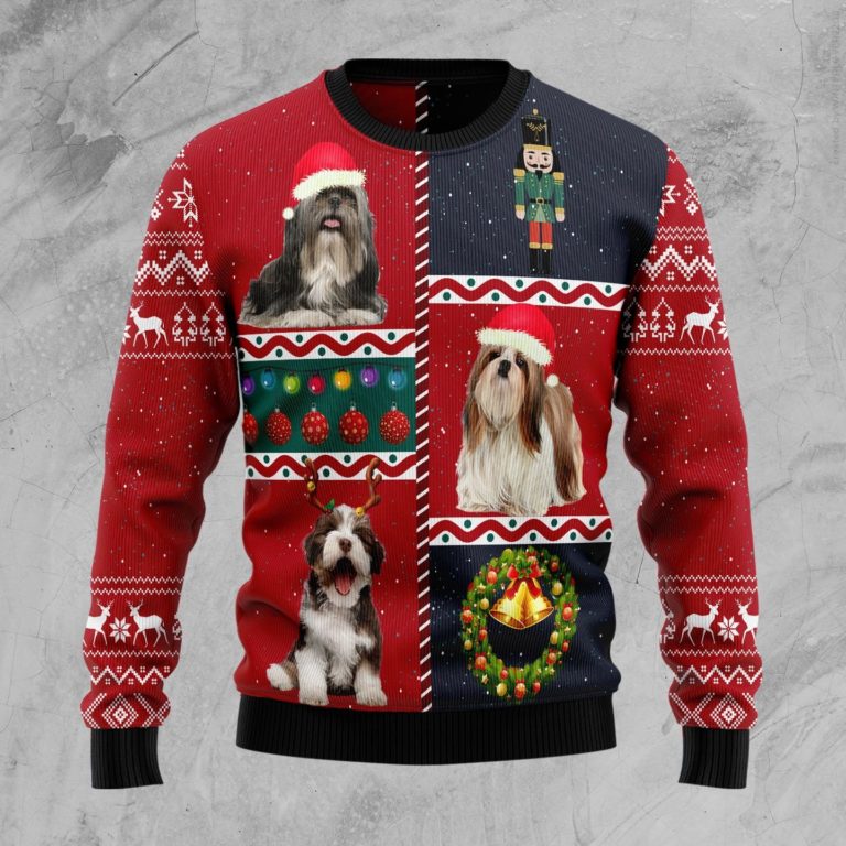 Shih Tzu Vintage Christmas Wool Sweater