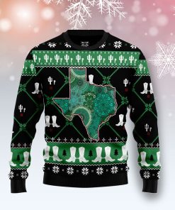 Texas USA Symbols Pattern Christmas Wool Sweater Texas USA Symbols Pattern Christmas Wool Sweater