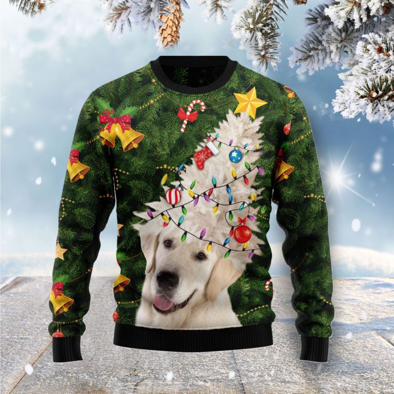 Labrador Retriever Noel Tree Christmas Wool Sweater