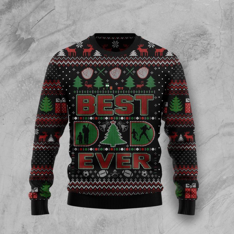 Best Dad Ever Christmas Wool Sweater