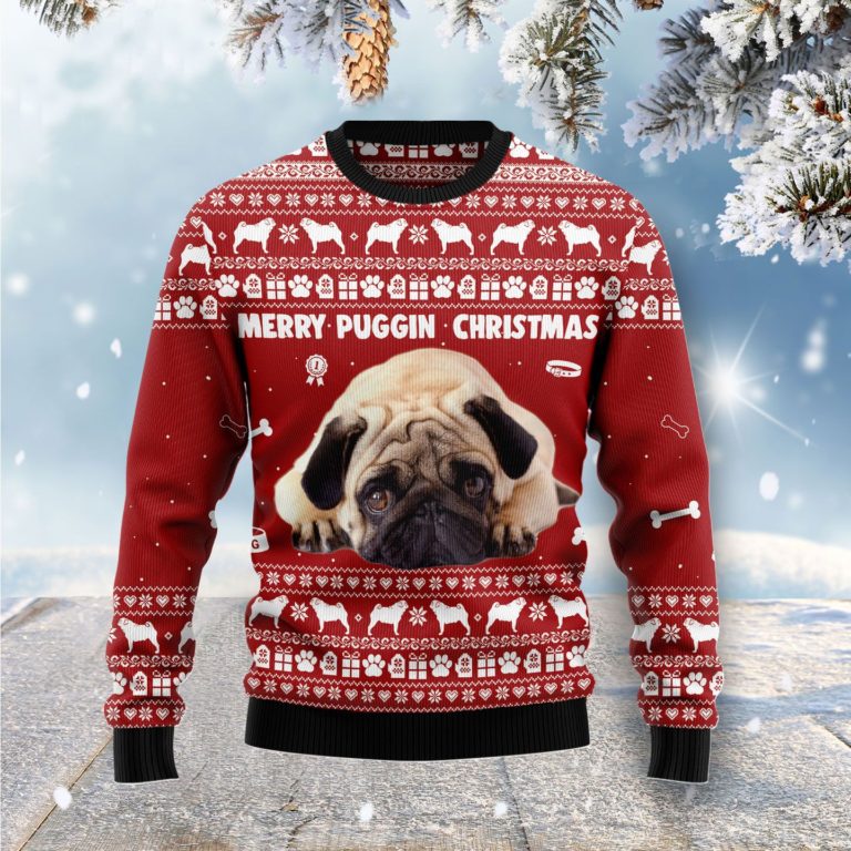 Merry Puggin Christmas Christmas Wool Sweater