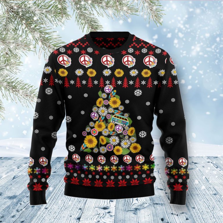 Hippie Tree Xmas Christmas Wool Sweater