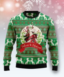 Unicorn Festive & Fabulous Christmas Wool Sweater