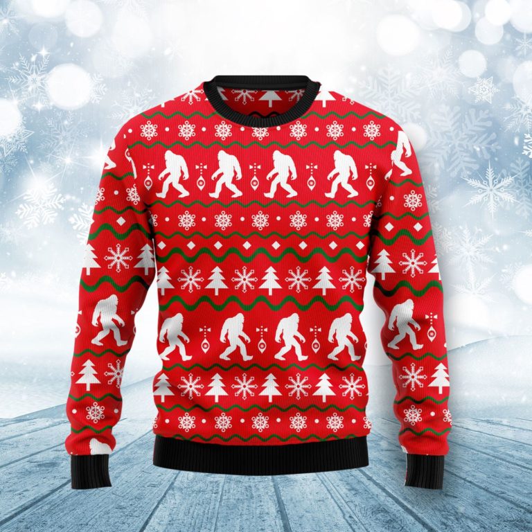 Bigfoot Christmas Wool Sweater