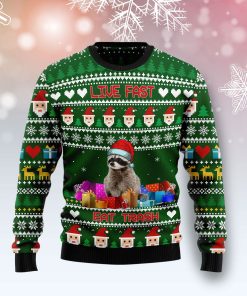 Raccoon Eat Trash Christmas Christmas Wool Sweater